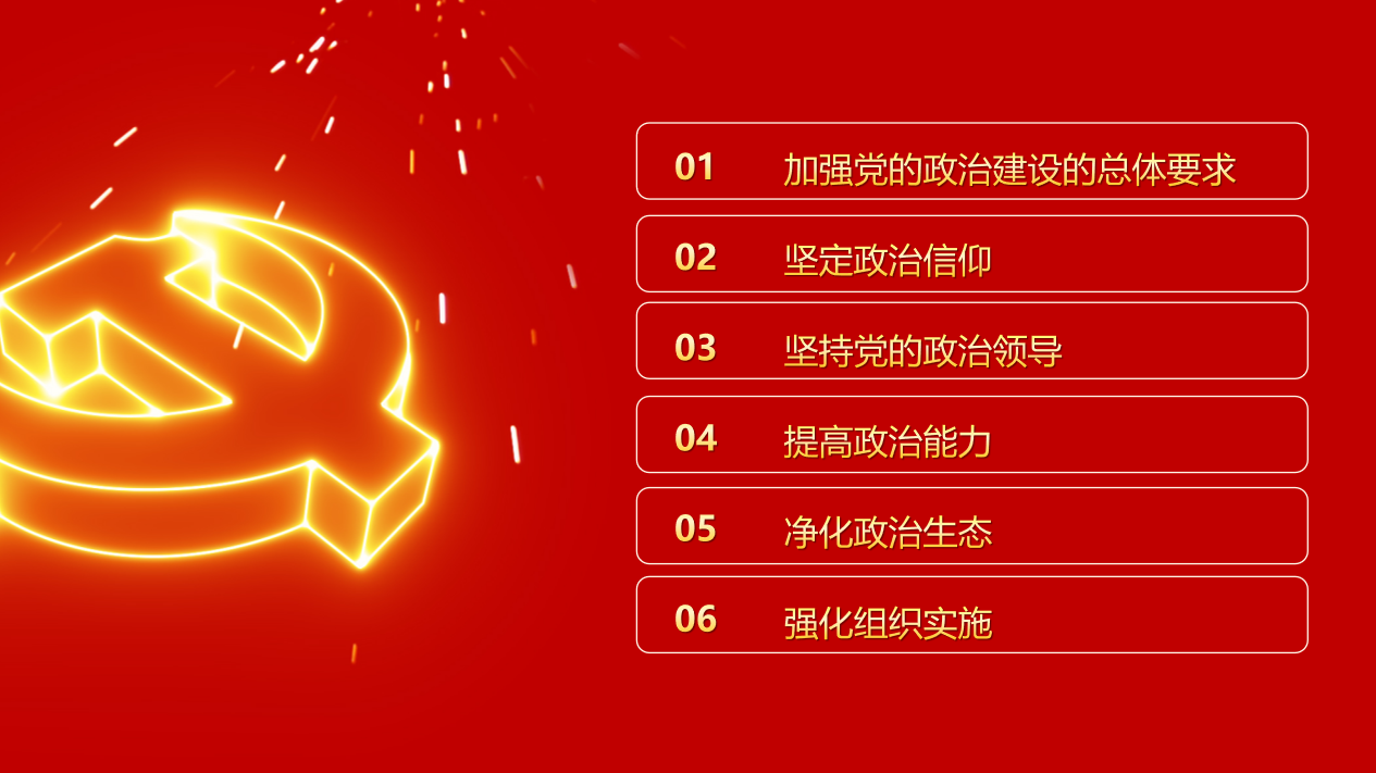 中共中央关于加强 党的政治建设的意见党课课件党建汇报PPT模板插图2